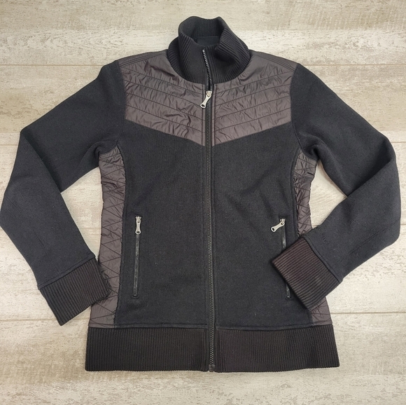 Marmot Womens Tech Sweater Fleece Zip Up Jacket Black Sweater Medium - Picture 2 of 8